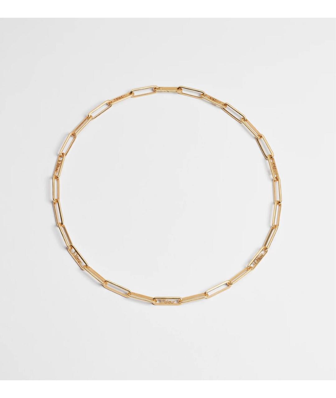 CHRISTIAN DIOR Золотое металлическое колье, фото 5