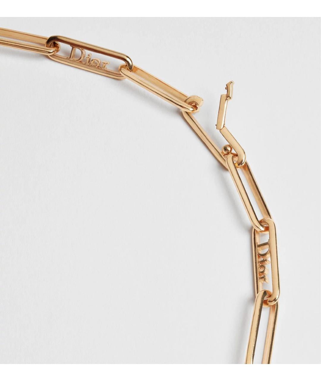 CHRISTIAN DIOR Золотое металлическое колье, фото 4