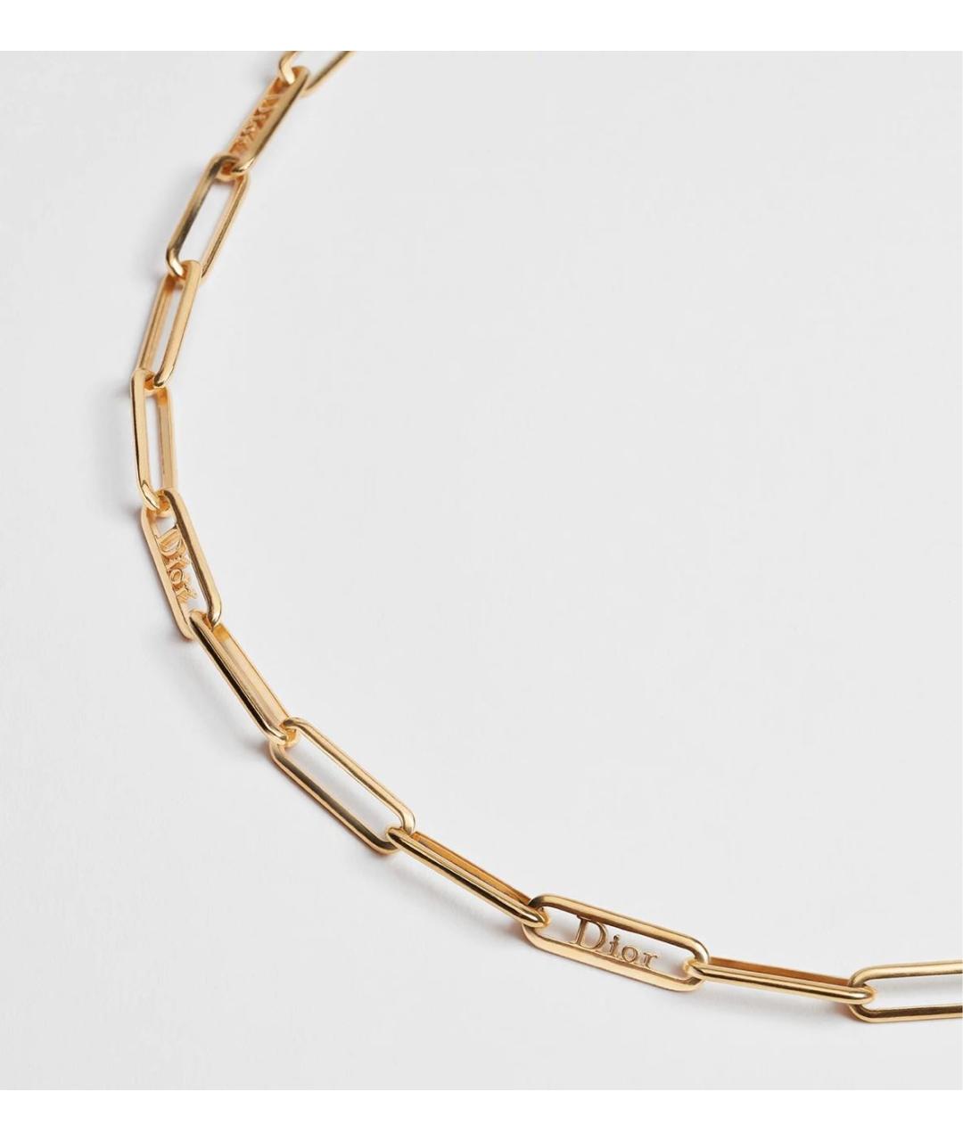 CHRISTIAN DIOR Золотое металлическое колье, фото 3