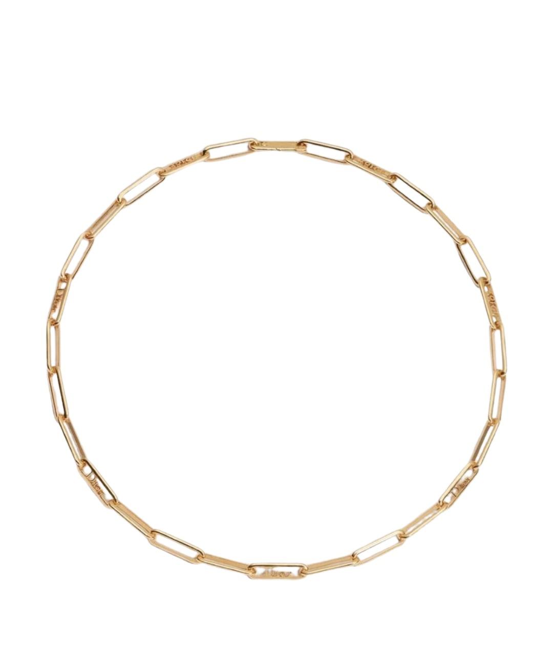 CHRISTIAN DIOR Золотое металлическое колье, фото 1