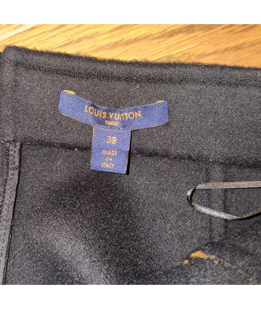 LOUIS VUITTON Коричневая шерстяная юбка мини, фото 7