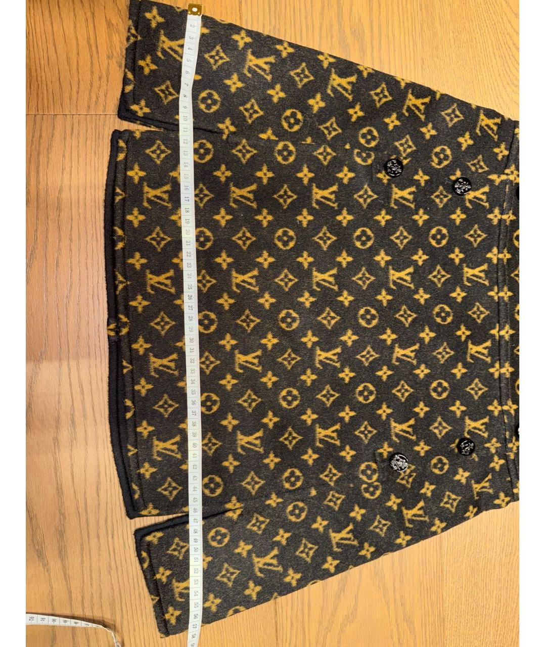 LOUIS VUITTON Коричневая шерстяная юбка мини, фото 4