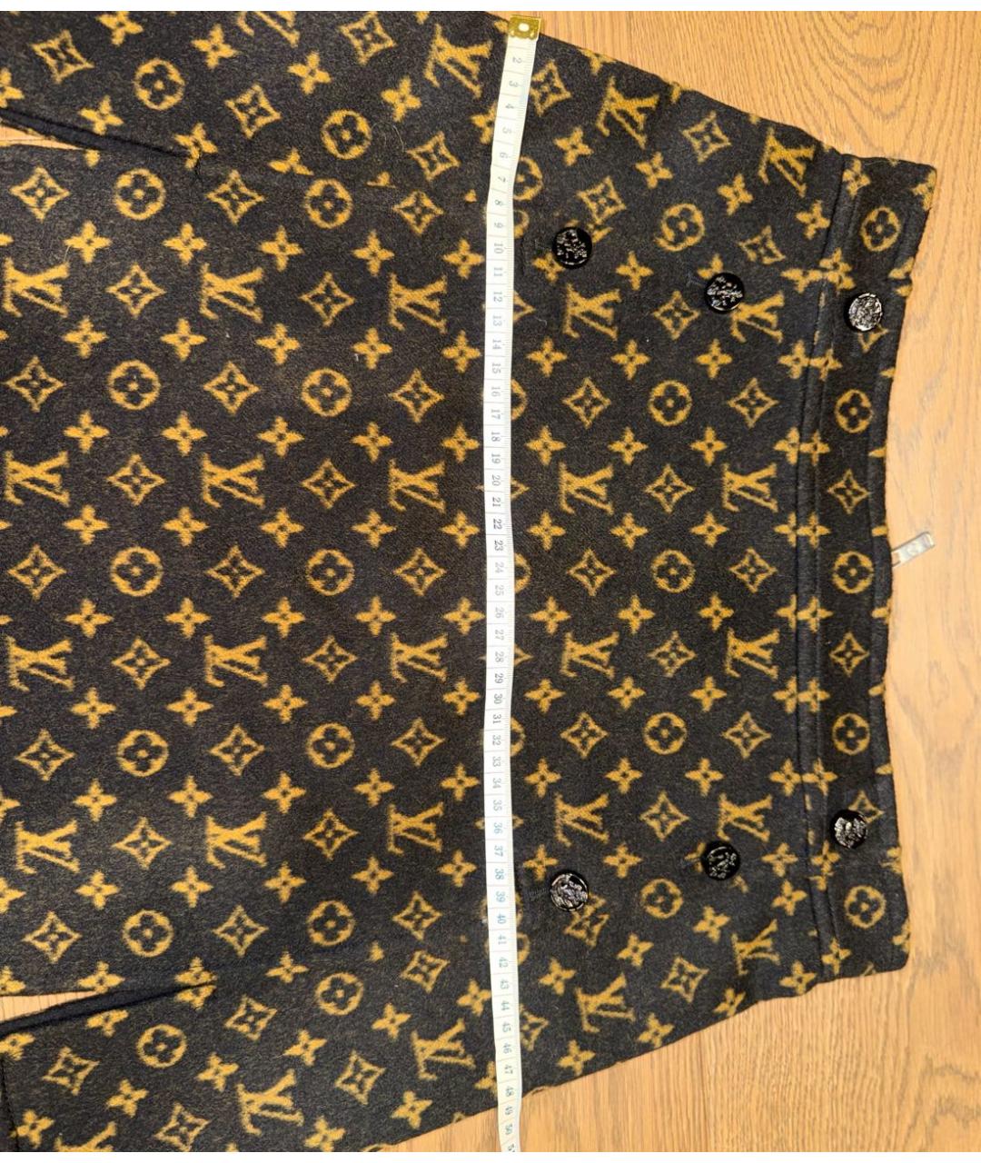 LOUIS VUITTON Коричневая шерстяная юбка мини, фото 3