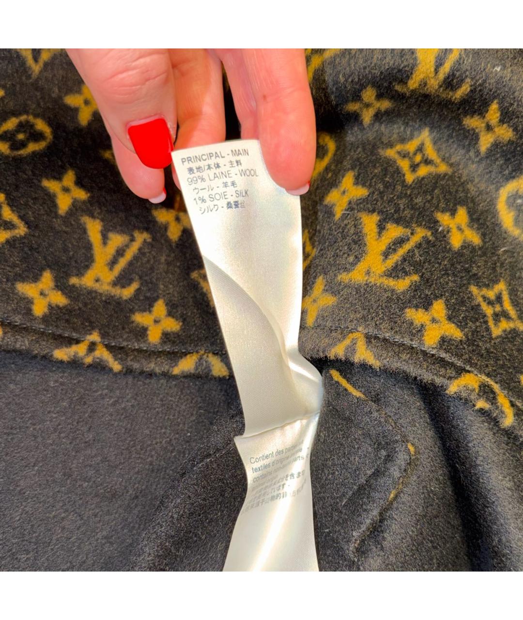 LOUIS VUITTON Коричневая шерстяная юбка мини, фото 5