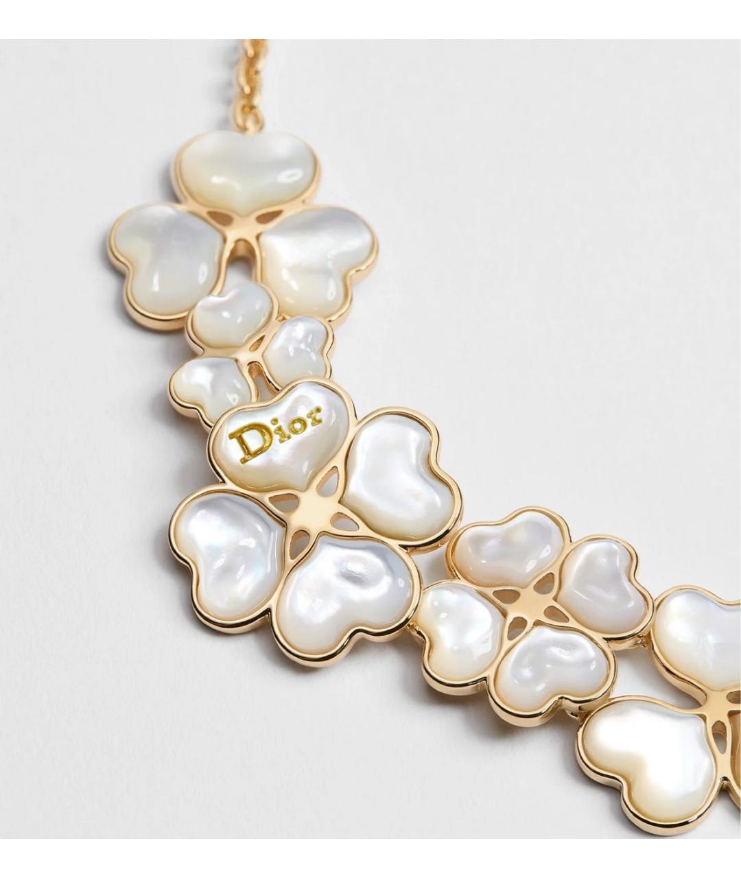 CHRISTIAN DIOR Золотое металлическое колье, фото 4