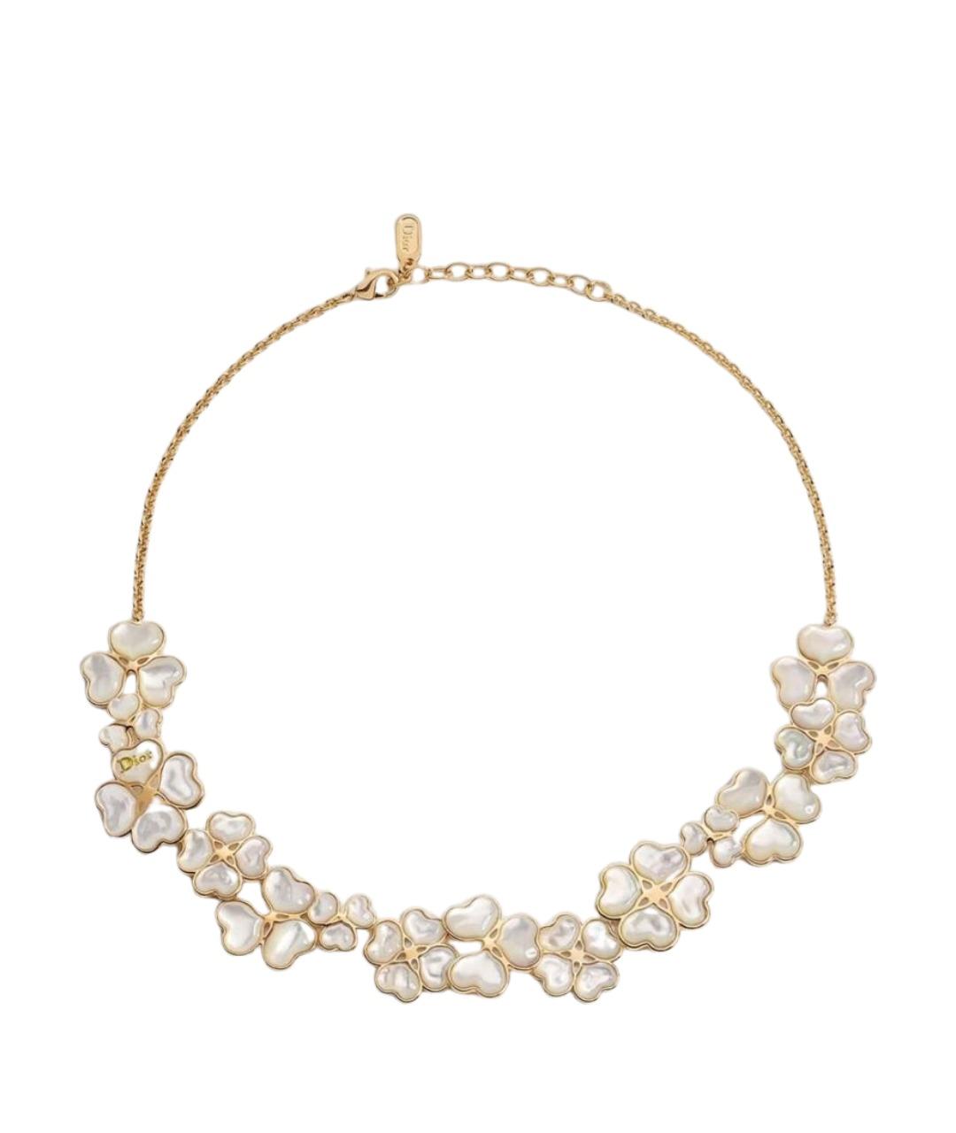 CHRISTIAN DIOR Золотое металлическое колье, фото 1