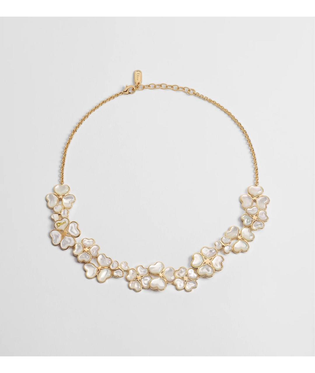 CHRISTIAN DIOR Золотое металлическое колье, фото 5