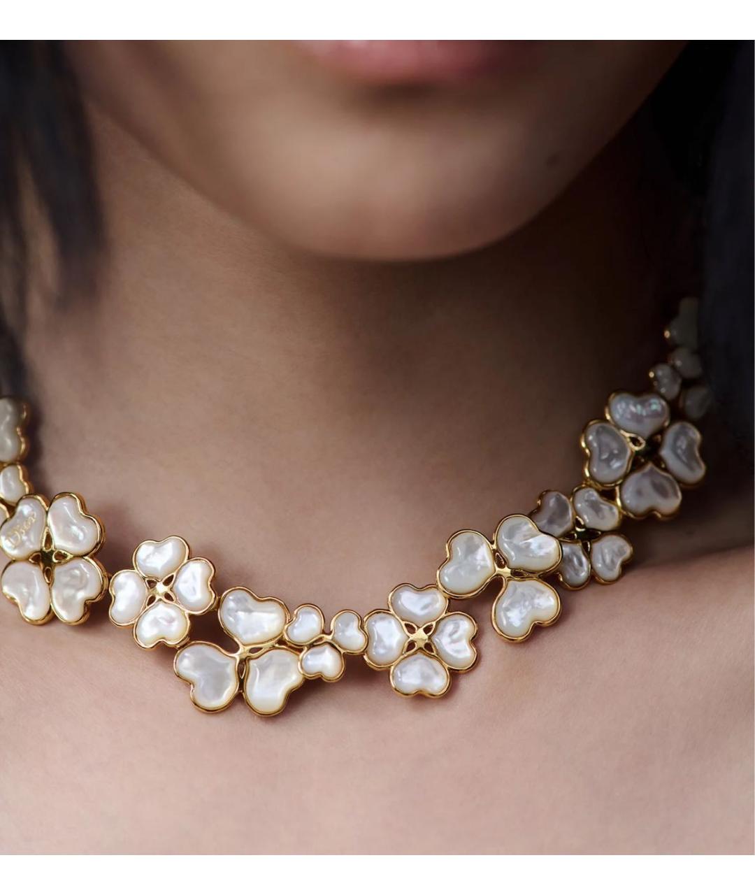 CHRISTIAN DIOR Золотое металлическое колье, фото 3