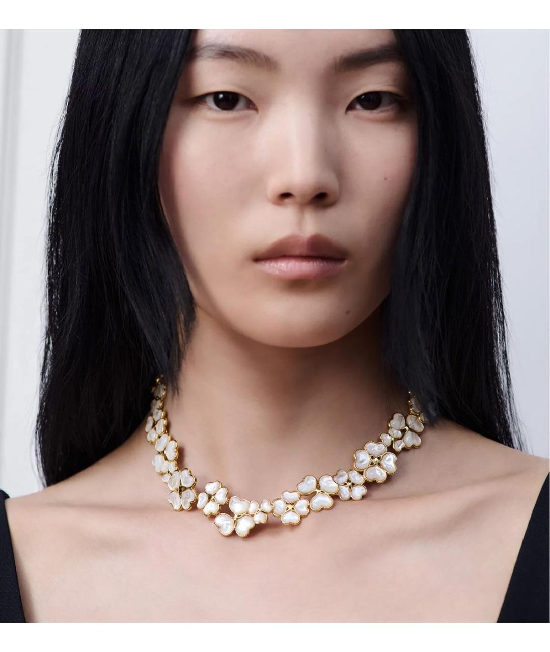 CHRISTIAN DIOR Золотое металлическое колье, фото 2