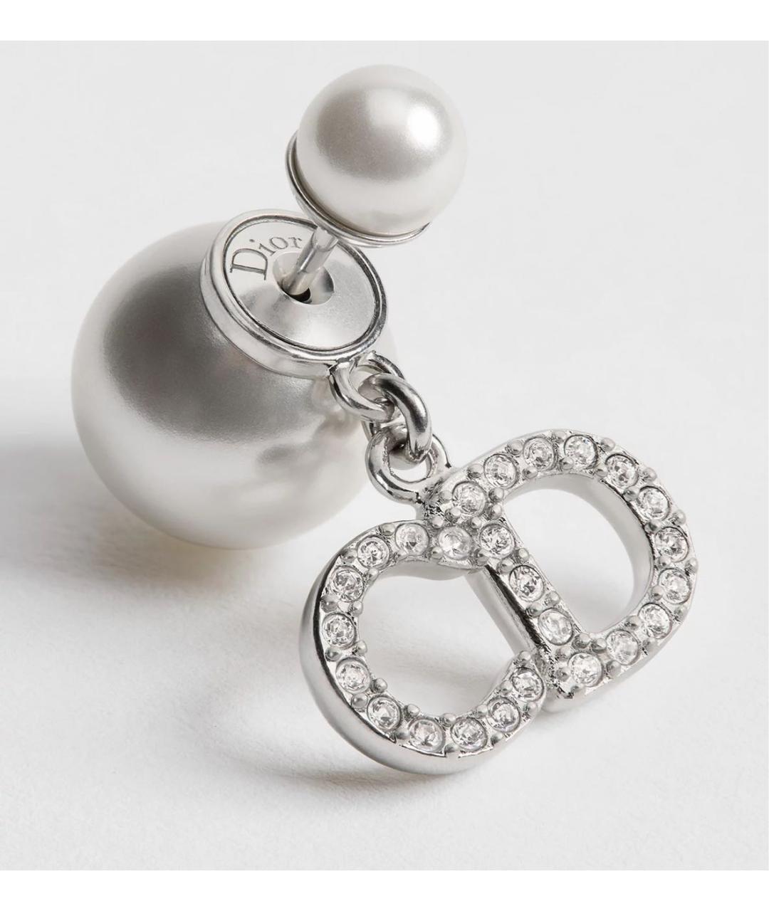 CHRISTIAN DIOR Серебряные металлические серьги, фото 4