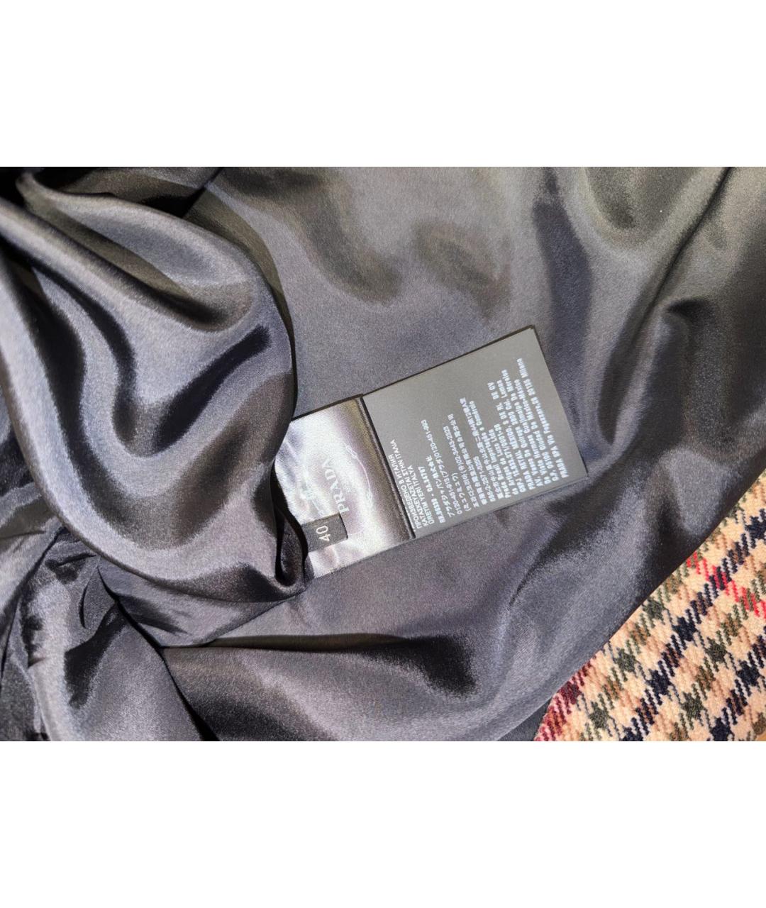 PRADA Коричневое шерстяное повседневное платье, фото 6