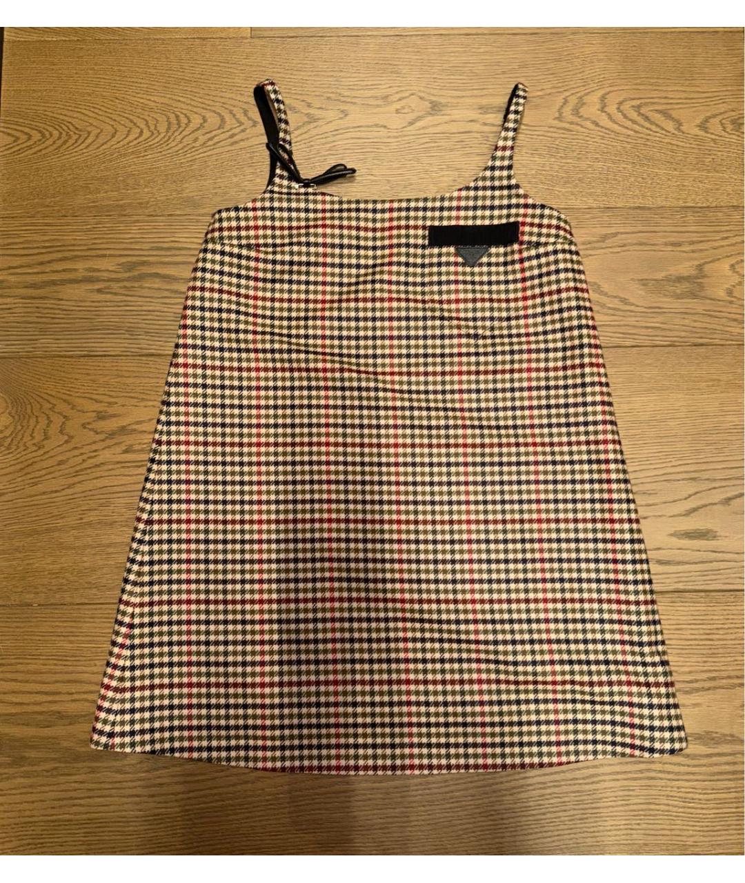 PRADA Коричневое шерстяное повседневное платье, фото 8