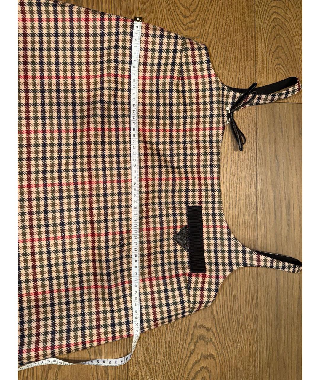 PRADA Коричневое шерстяное повседневное платье, фото 5