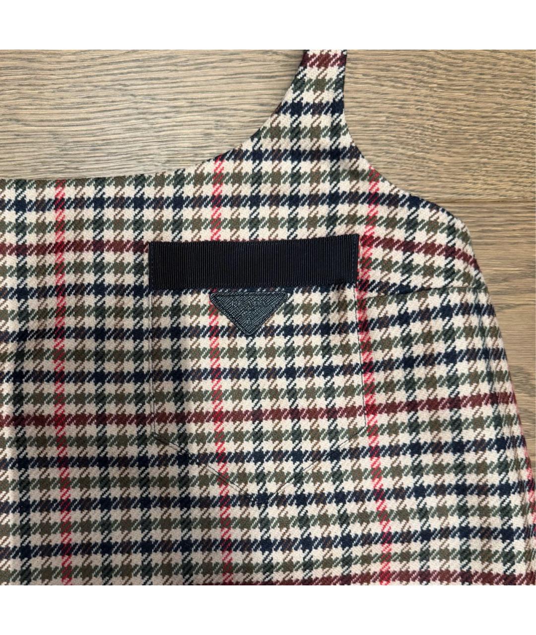 PRADA Коричневое шерстяное повседневное платье, фото 2