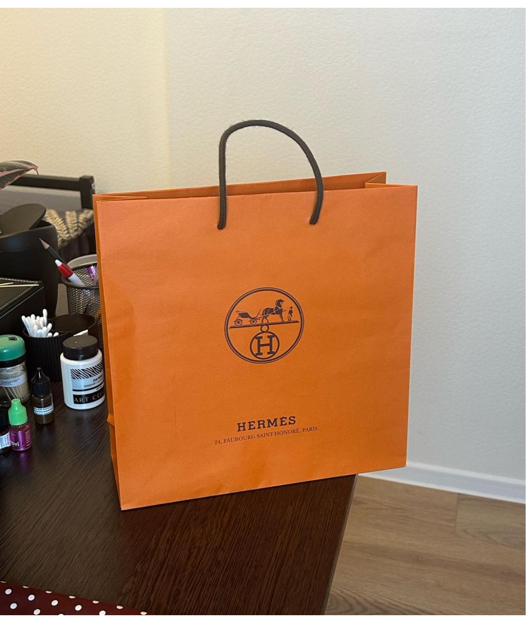 HERMES Бордовый шелковый платок, фото 7