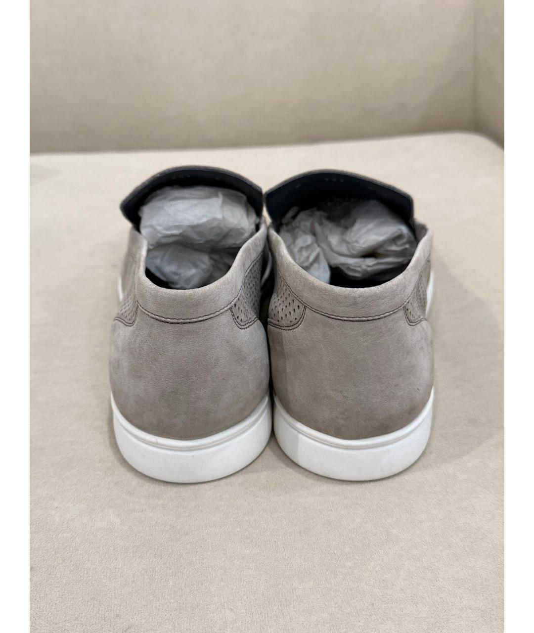 ZILLI Серые нубуковые лоферы, фото 4