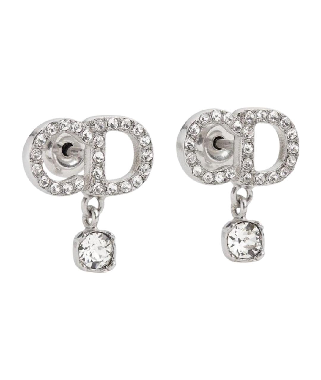 CHRISTIAN DIOR Серебряные металлические серьги, фото 1