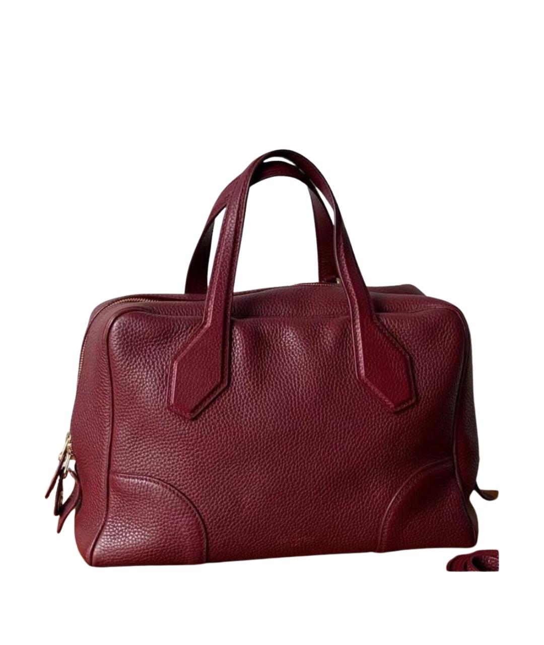 LOUIS VUITTON Бордовая кожаная сумка через плечо, фото 1