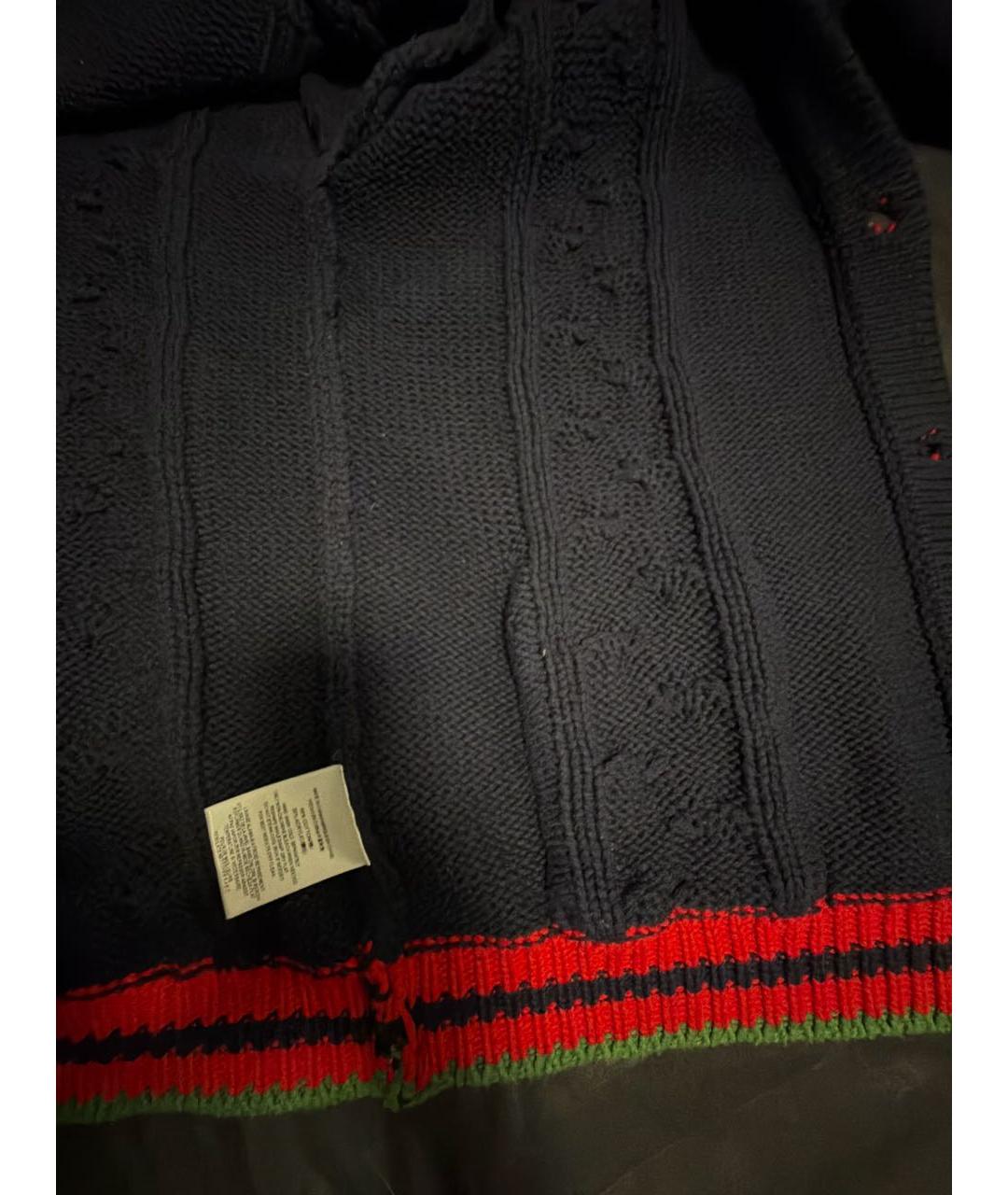 GUCCI Темно-синий шерстяной джемпер / свитер, фото 5