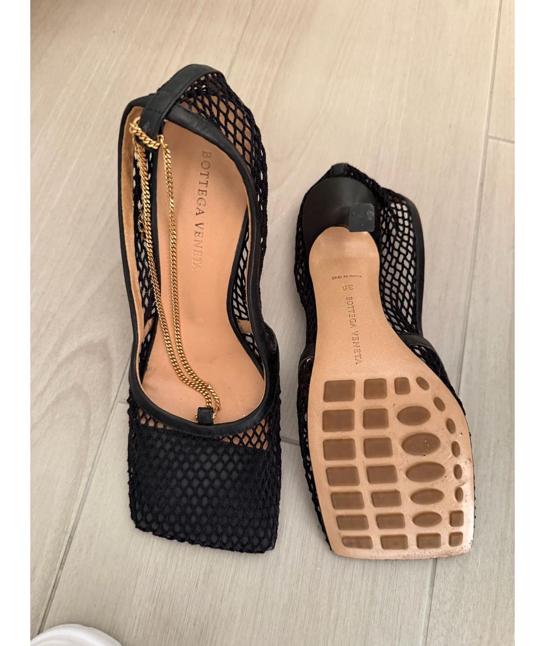 BOTTEGA VENETA Черные текстильные туфли, фото 2