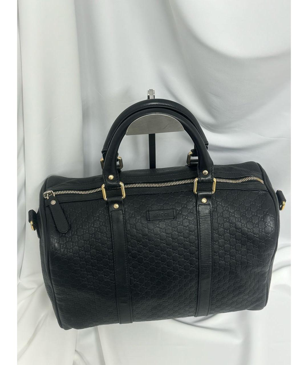 GUCCI Черная кожаная сумка с короткими ручками, фото 2