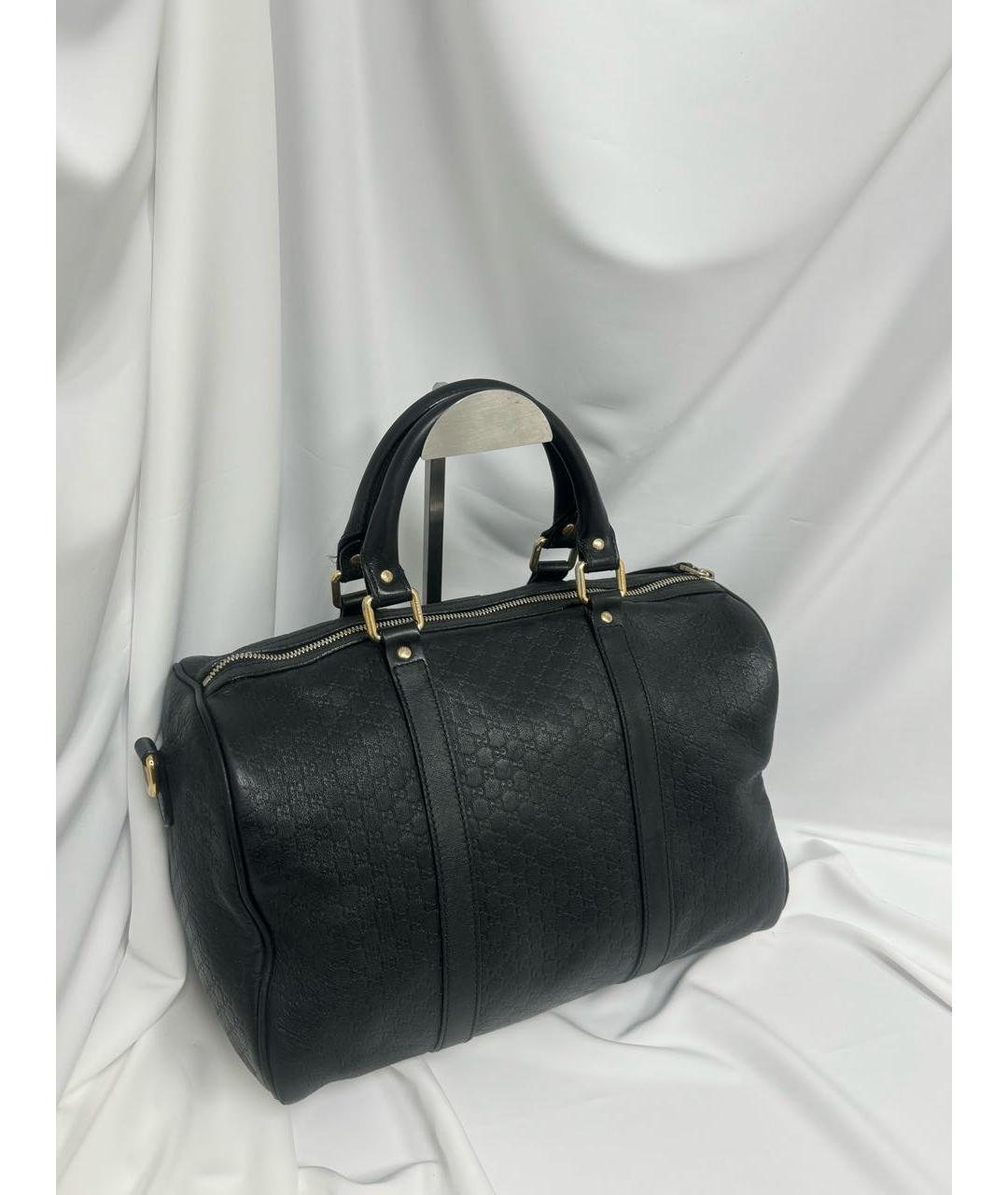 GUCCI Черная кожаная сумка с короткими ручками, фото 4