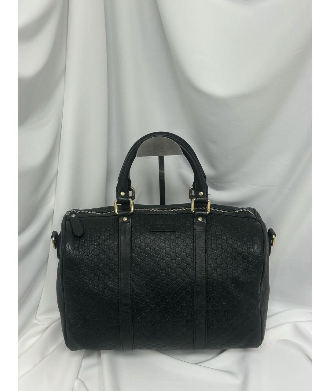 GUCCI Черная кожаная сумка с короткими ручками, фото 5