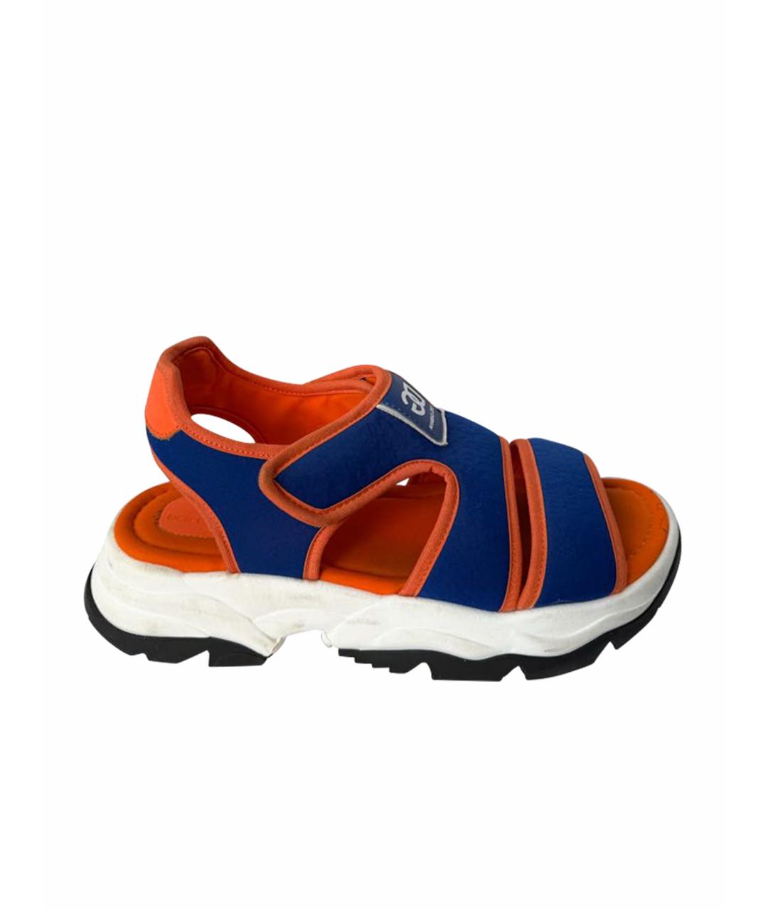 DOLCE & GABBANA KIDS Мульти текстильные сандалии и шлепанцы, фото 1