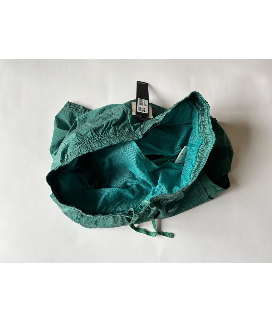 STONE ISLAND Бирюзовые синтетические шорты, фото 6