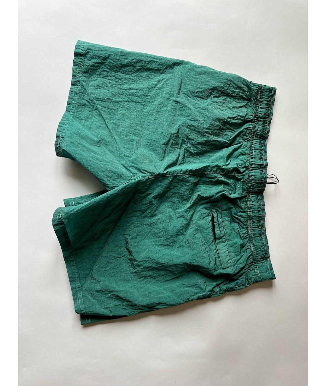 STONE ISLAND Бирюзовые синтетические шорты, фото 4