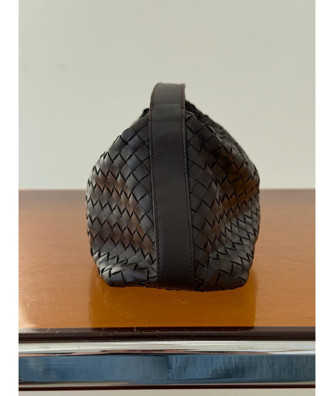 BOTTEGA VENETA Коричневая кожаная сумка с короткими ручками, фото 2