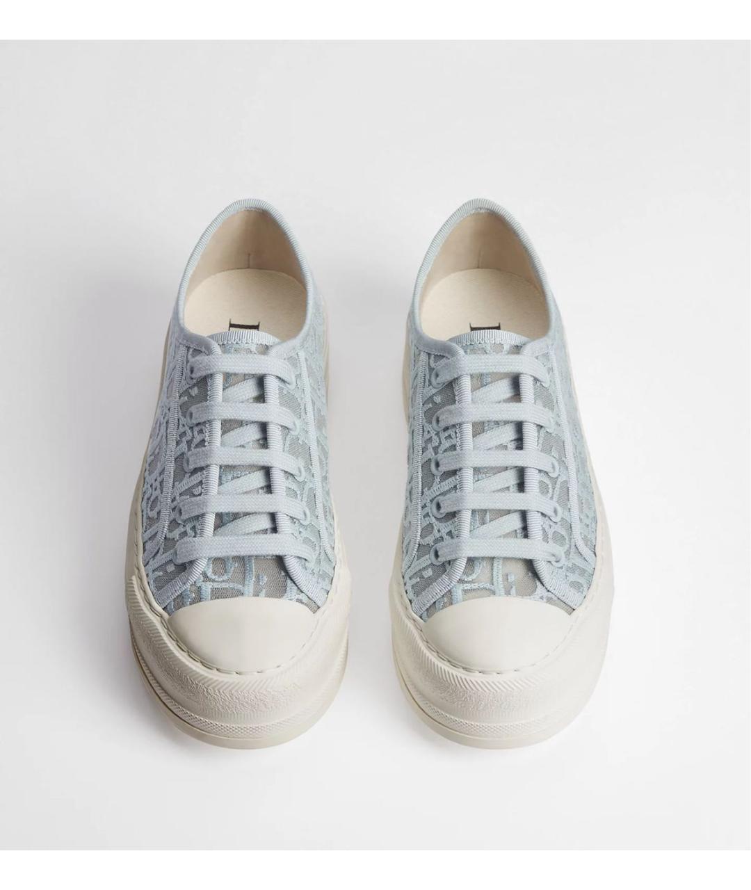 CHRISTIAN DIOR Голубые текстильные кеды, фото 3