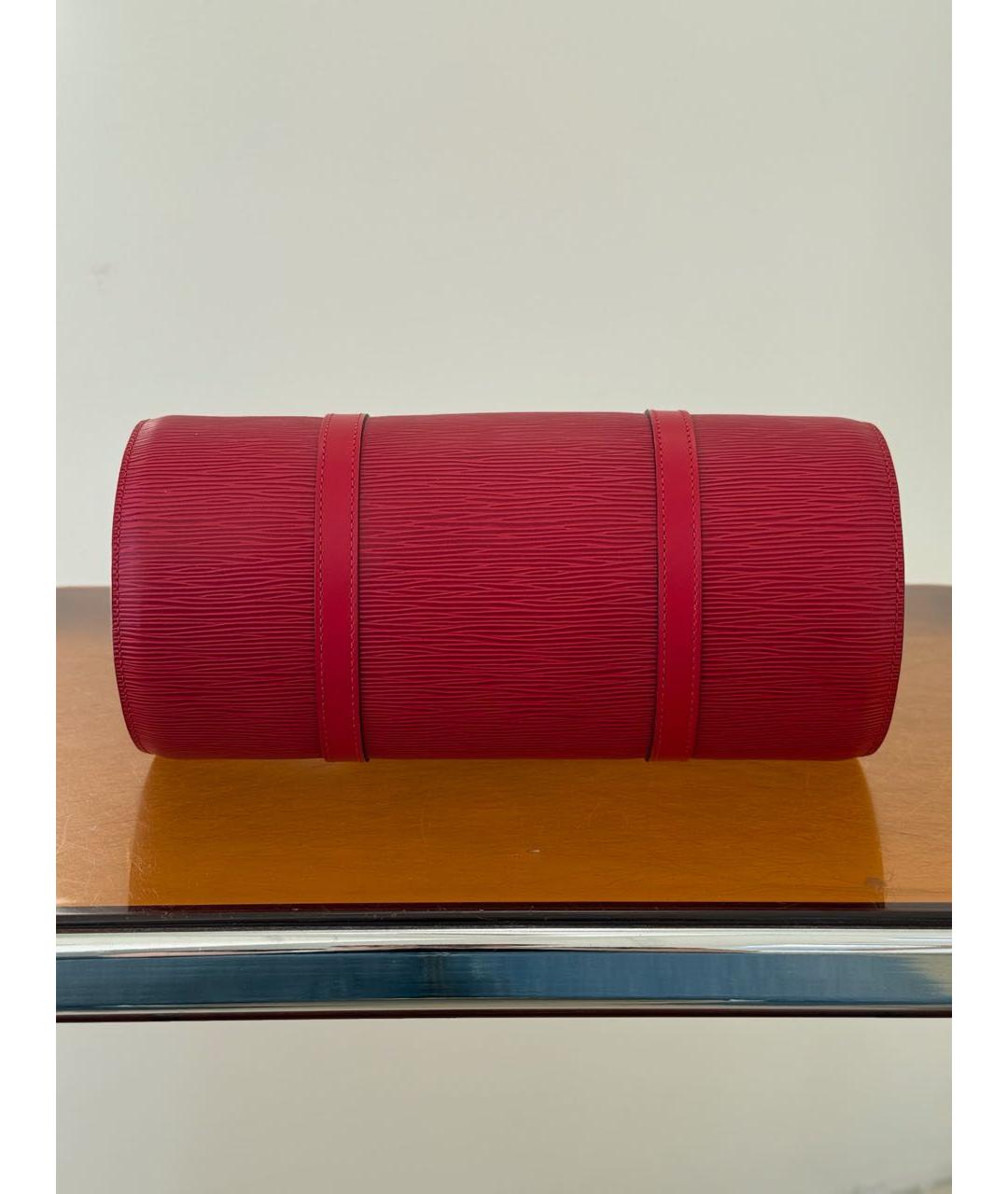 LOUIS VUITTON Красная кожаная сумка через плечо, фото 5