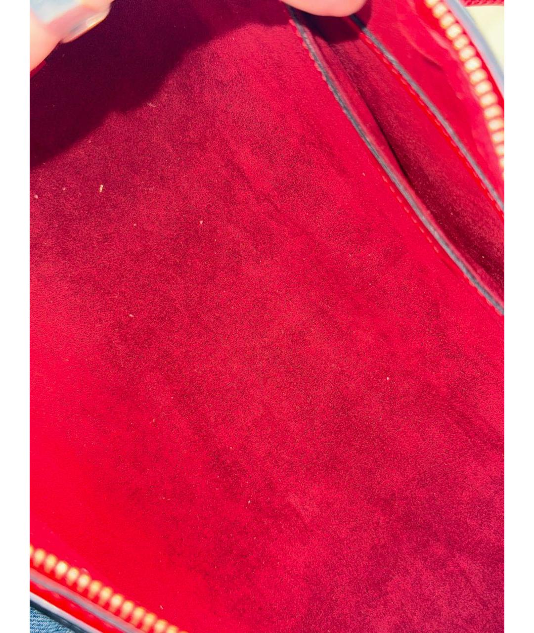 LOUIS VUITTON Красная кожаная сумка через плечо, фото 7