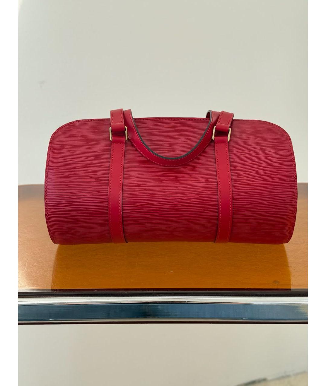 LOUIS VUITTON Красная кожаная сумка через плечо, фото 3