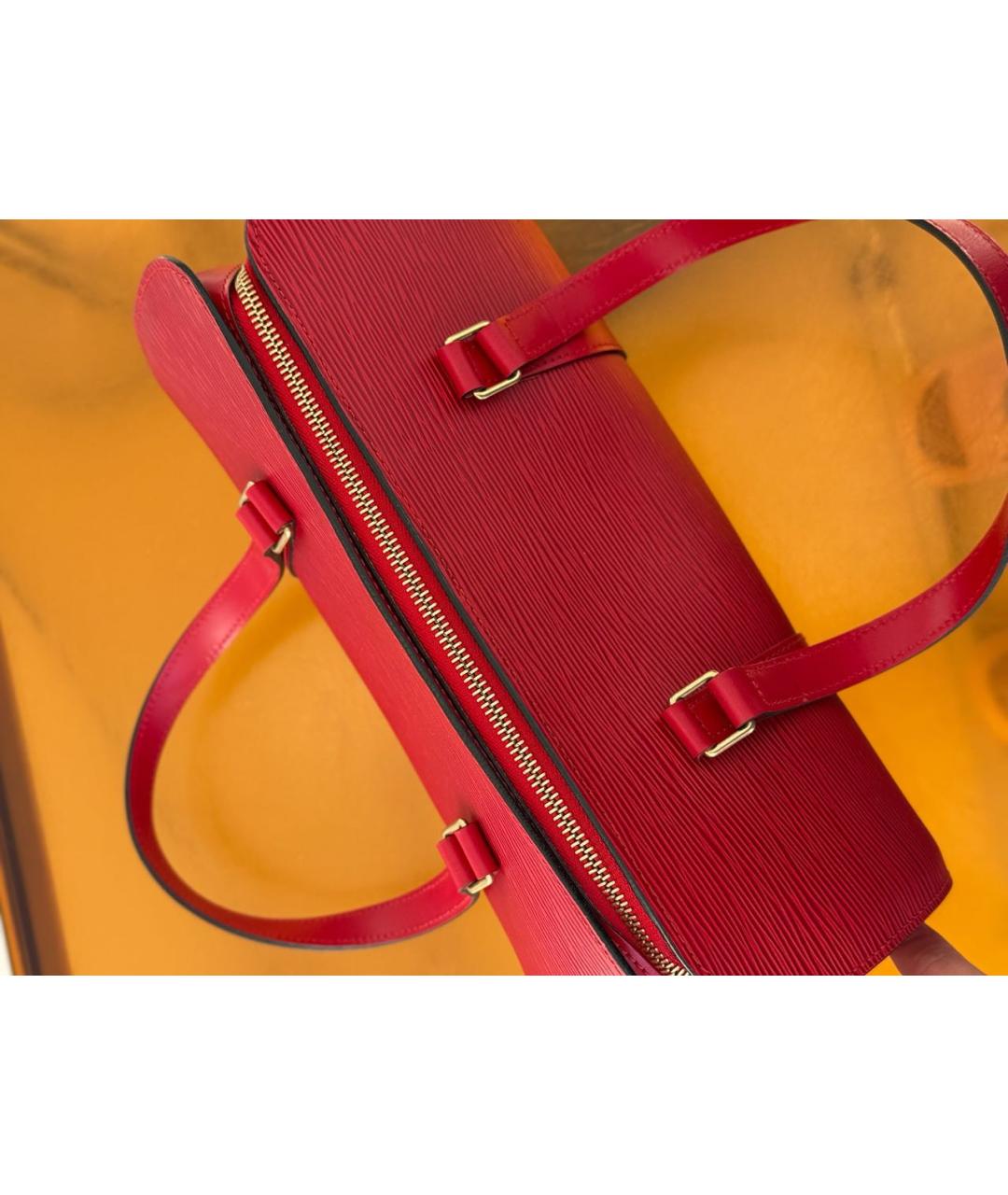 LOUIS VUITTON Красная кожаная сумка через плечо, фото 6