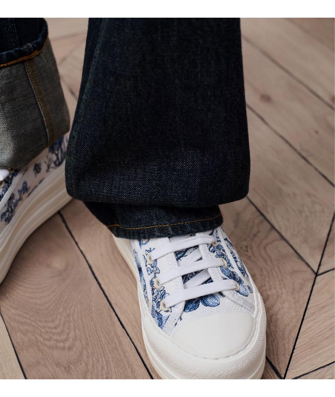 CHRISTIAN DIOR Белые текстильные кеды, фото 2