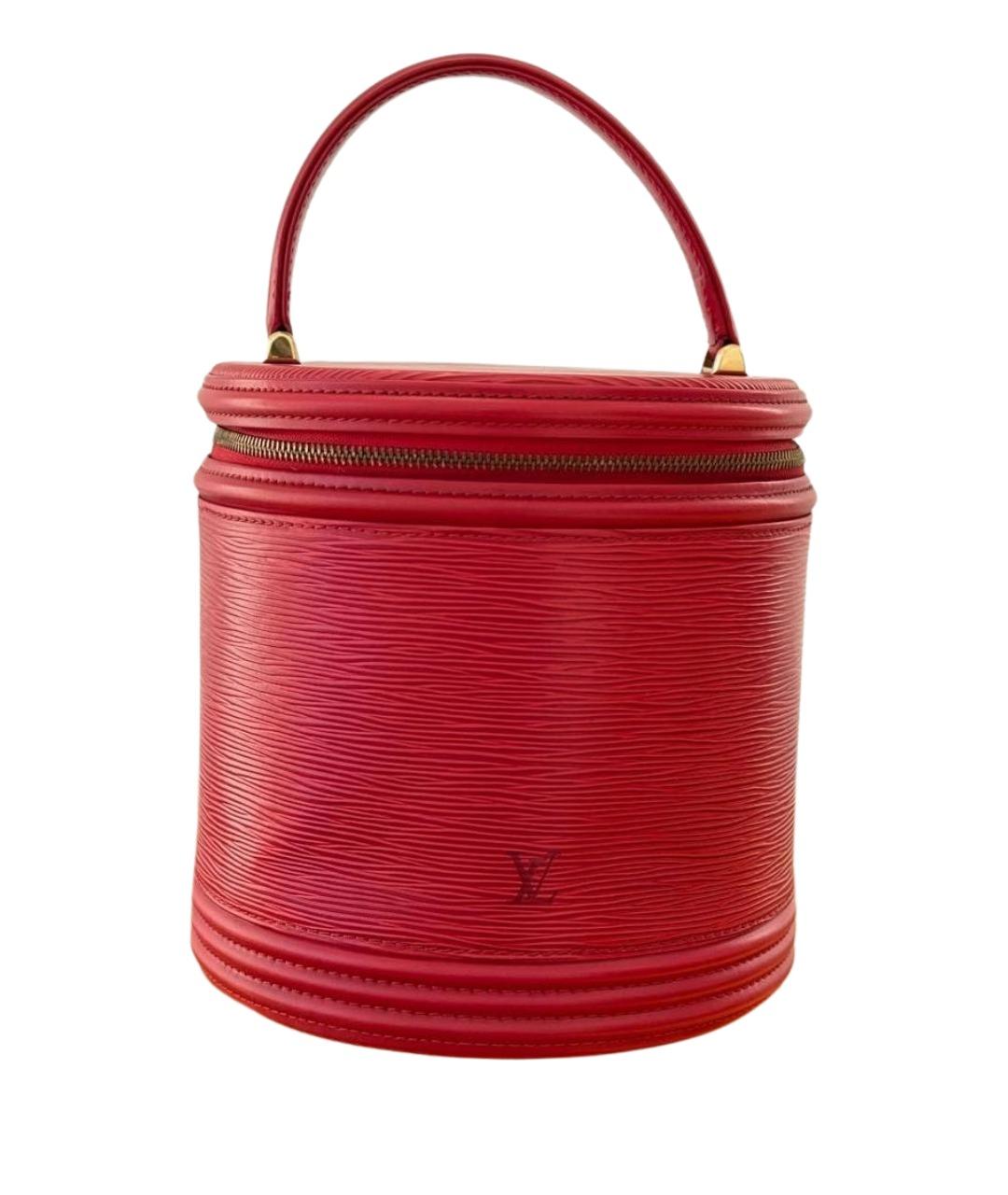 LOUIS VUITTON Красная кожаная сумка с короткими ручками, фото 1