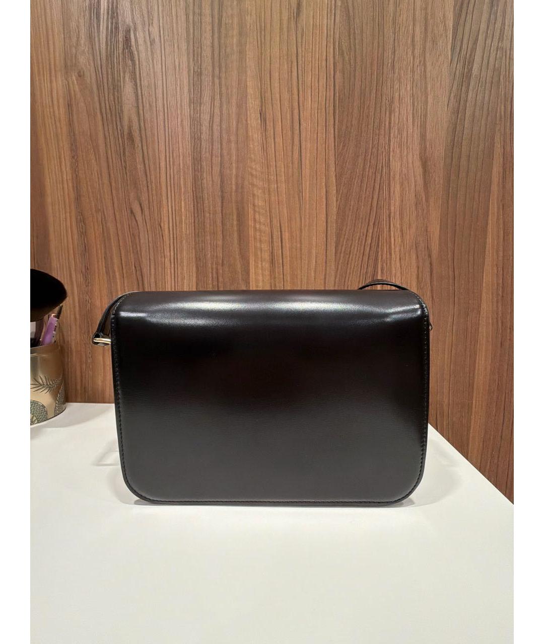 CELINE Черная сумка через плечо из лакированной кожи, фото 3