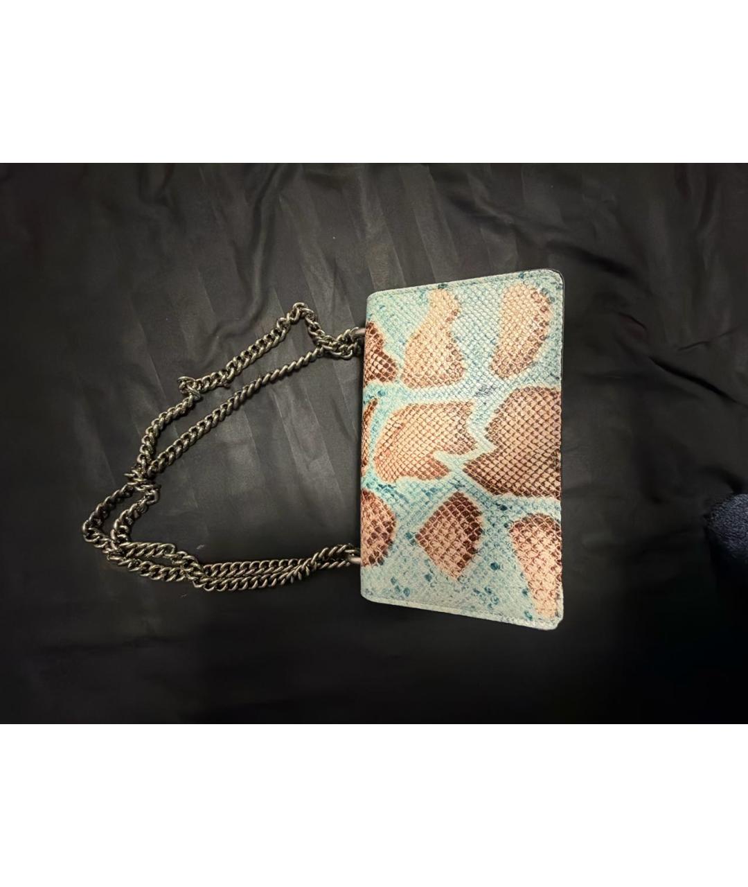 GUCCI Розовая сумка через плечо из экзотической кожи, фото 3