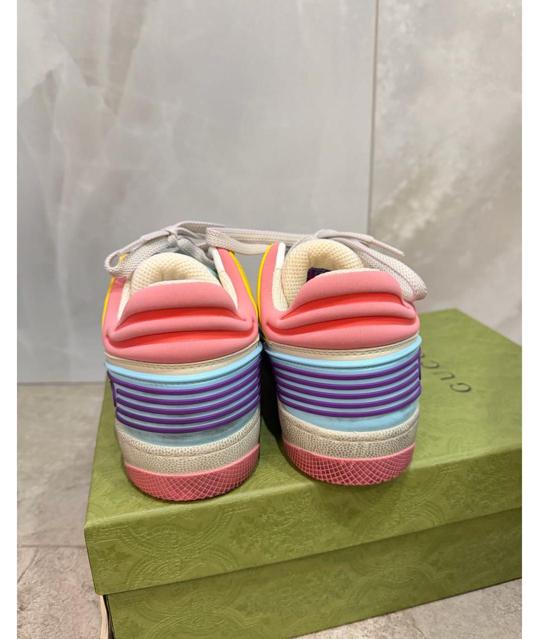 GUCCI Мульти кожаные кеды, фото 4