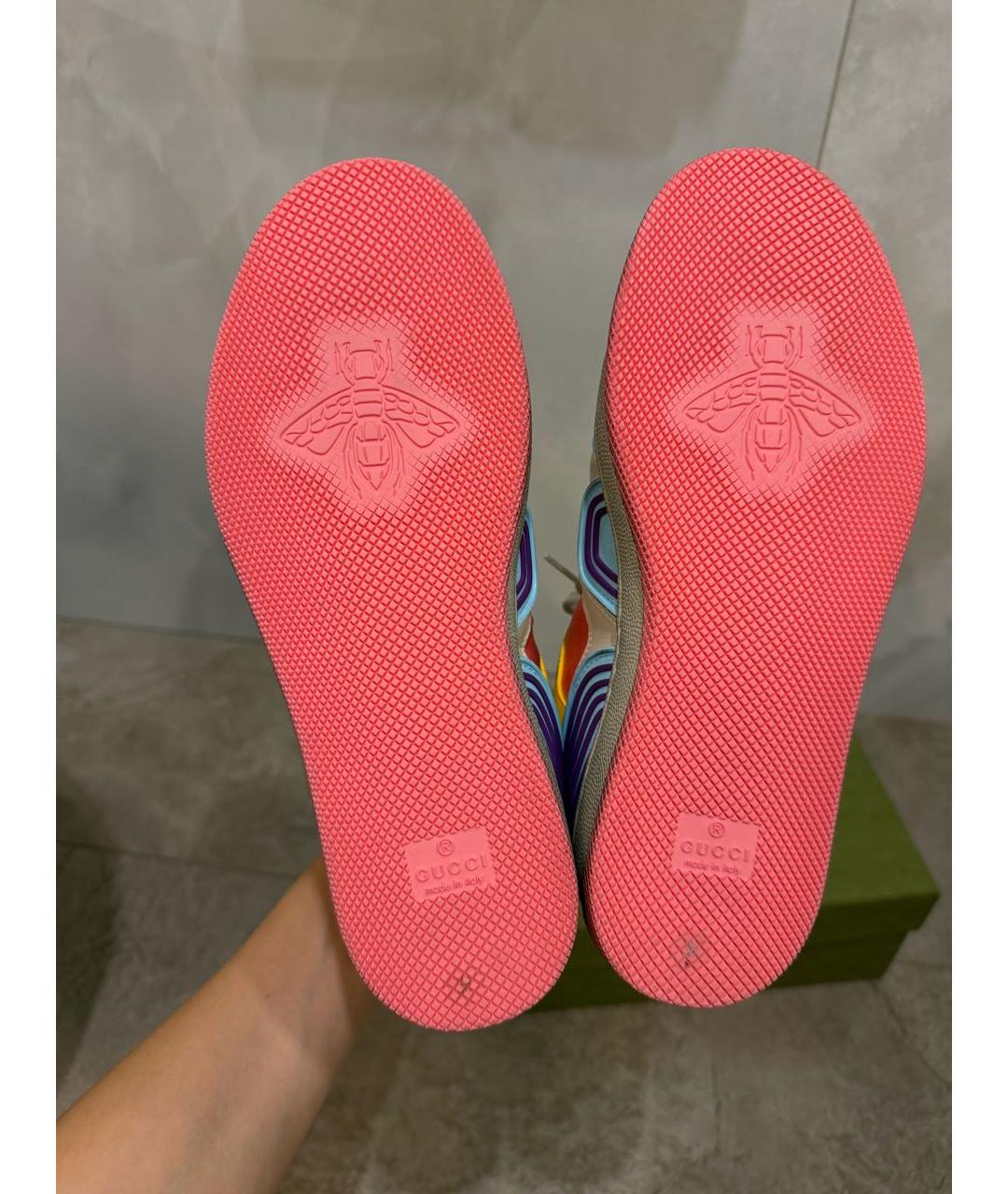 GUCCI Мульти кожаные кеды, фото 5