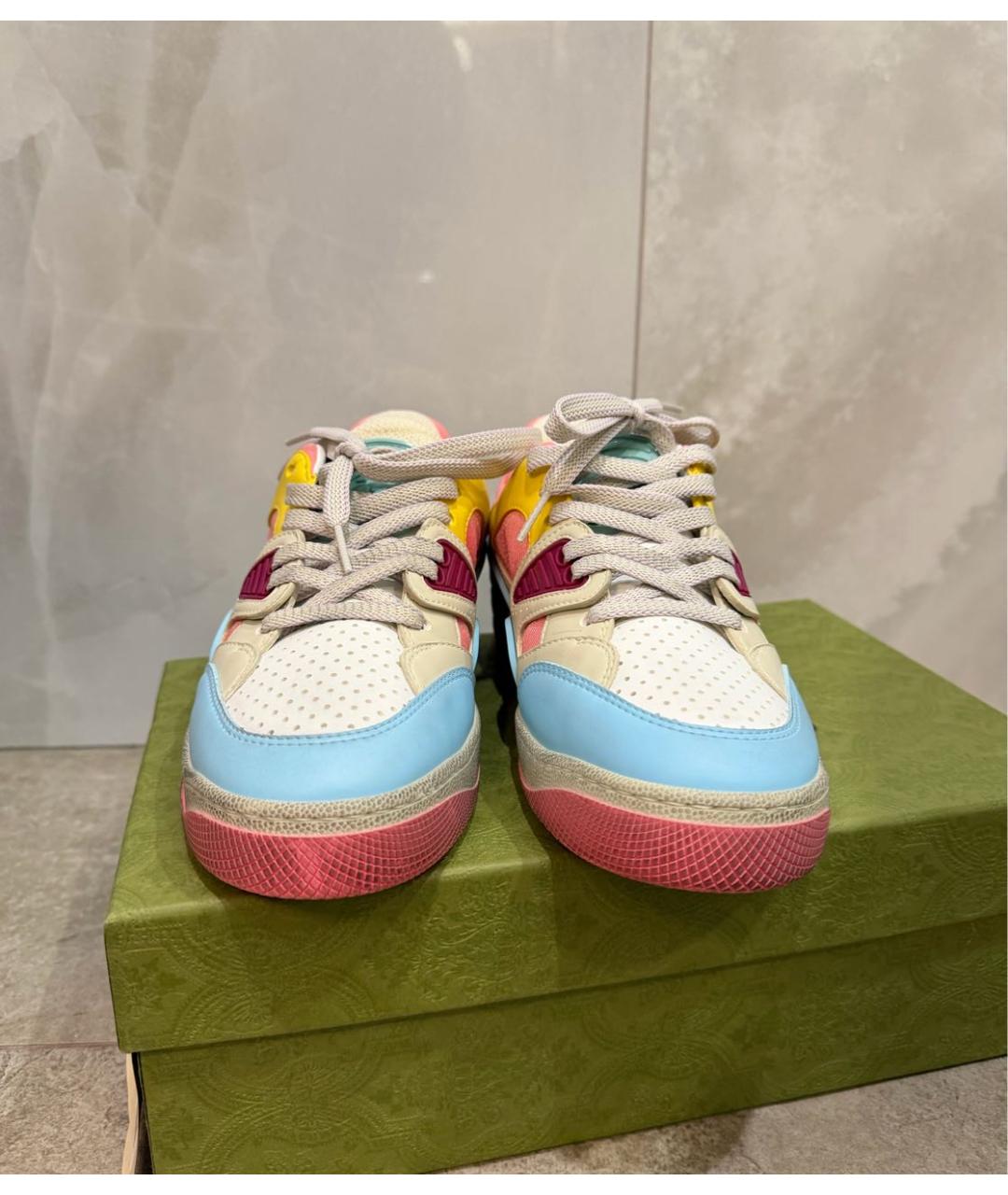 GUCCI Мульти кожаные кеды, фото 2