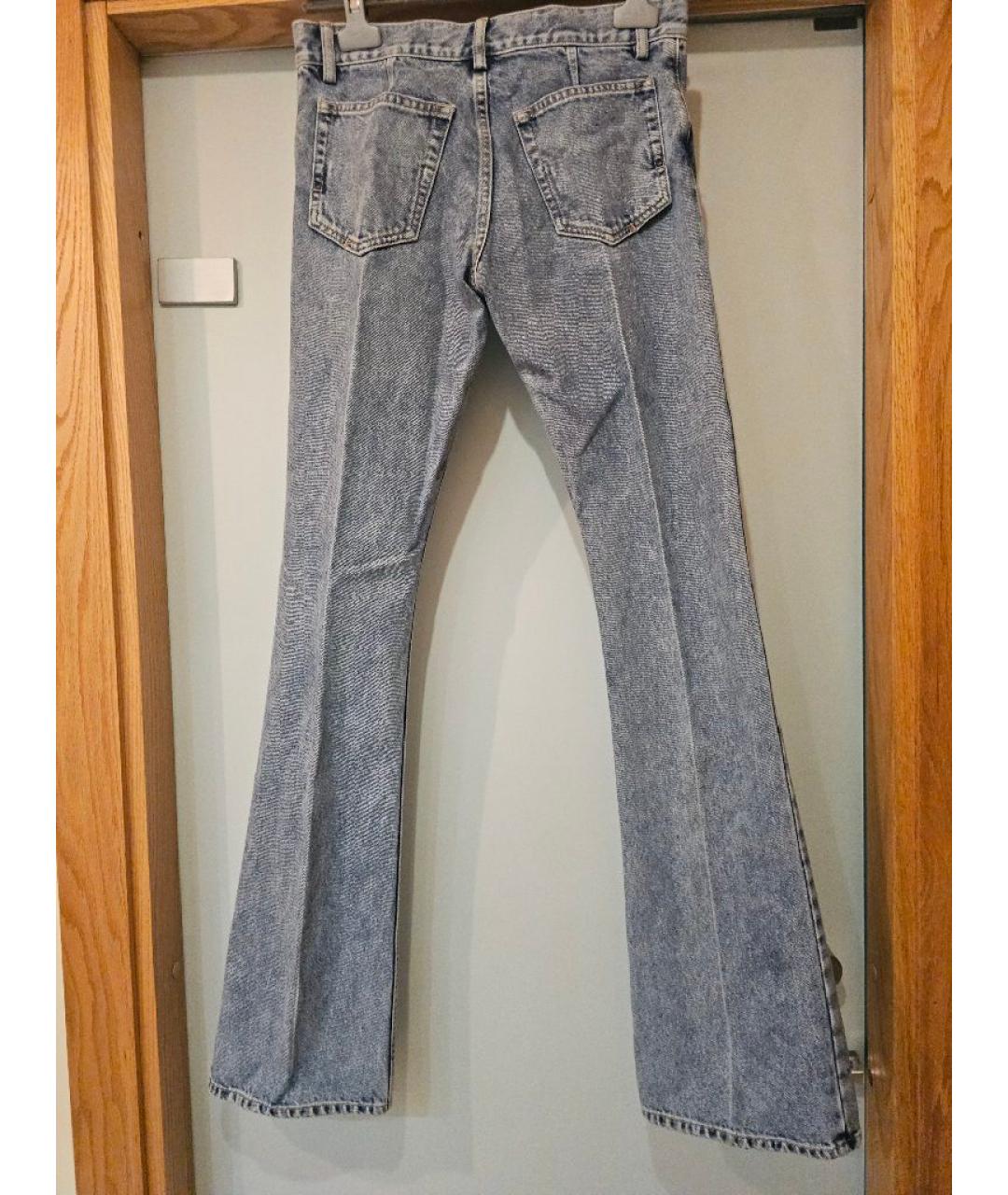 PETAR PETROV Голубые хлопковые джинсы клеш, фото 2