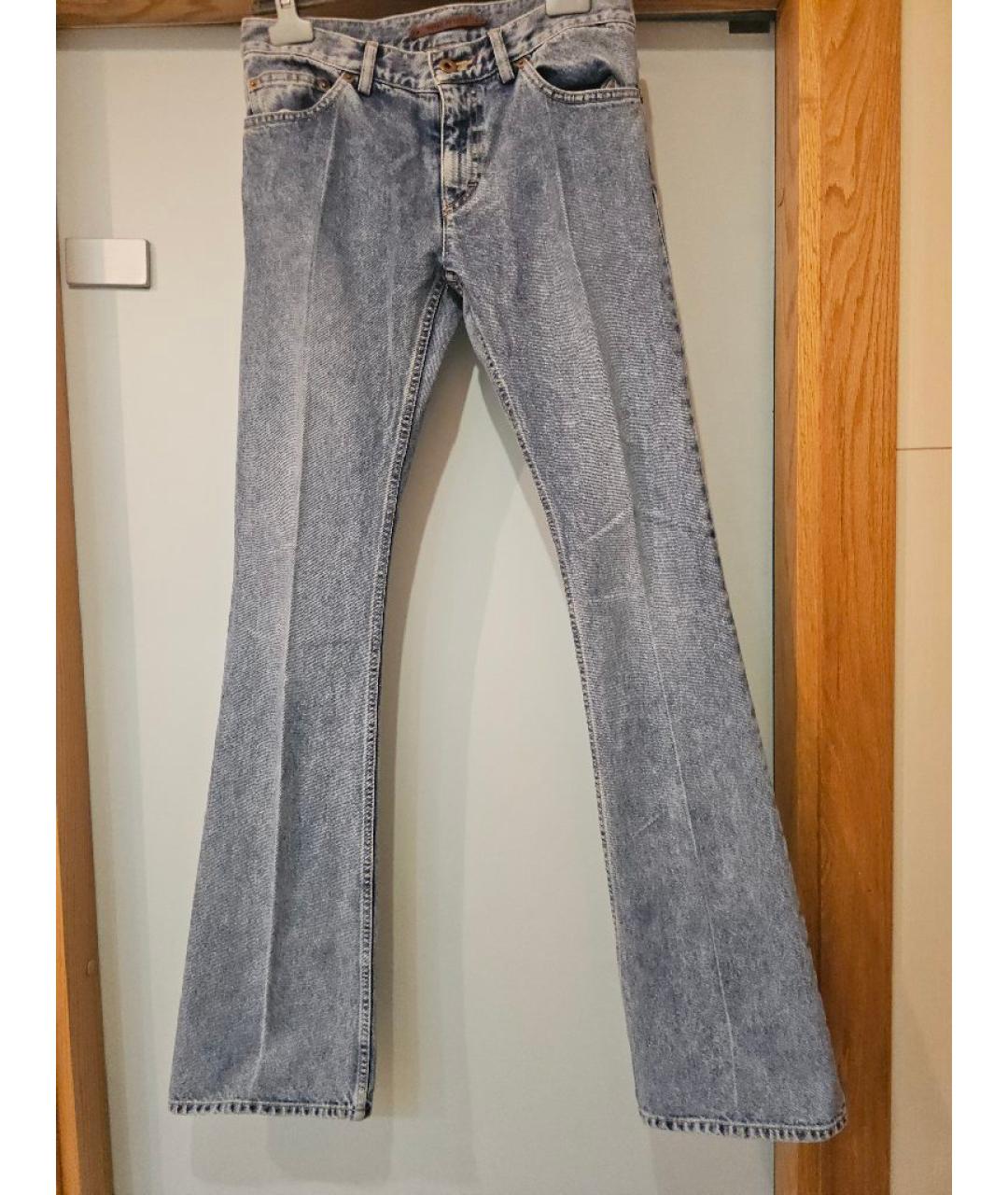 PETAR PETROV Голубые хлопковые джинсы клеш, фото 8