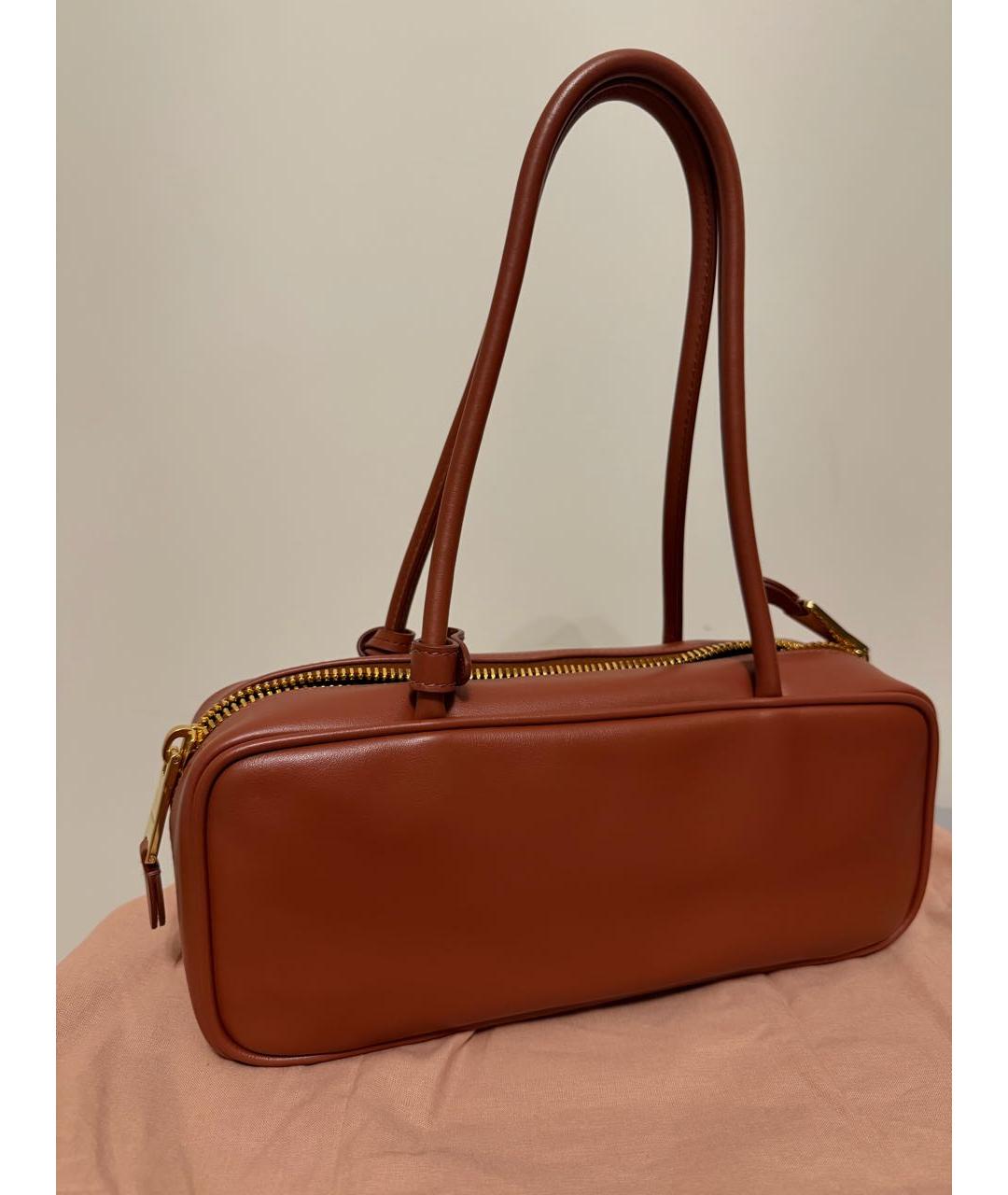 MIU MIU Коричневая кожаная сумка через плечо, фото 3