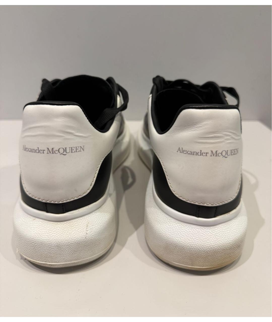 ALEXANDER MCQUEEN Черные кожаные низкие кроссовки / кеды, фото 4