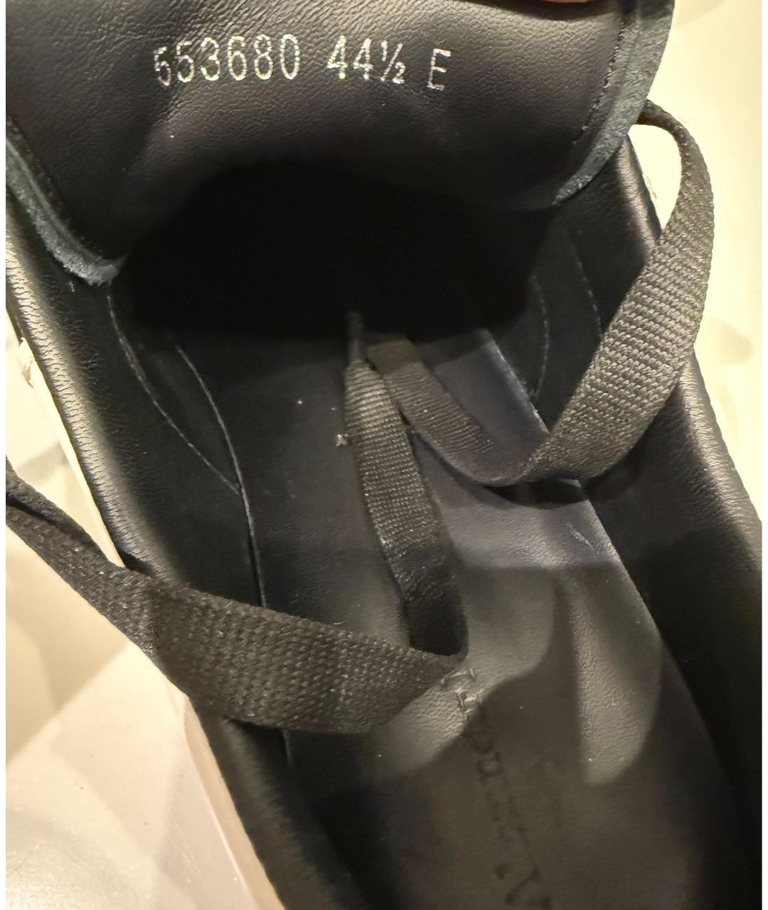 ALEXANDER MCQUEEN Черные кожаные низкие кроссовки / кеды, фото 6