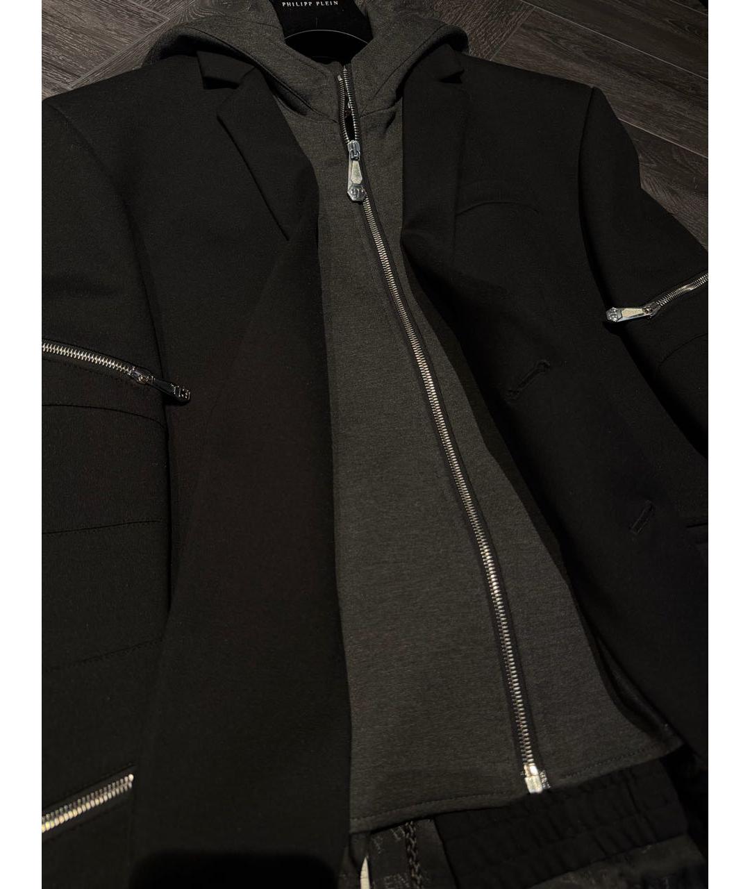 PHILIPP PLEIN Черный вискозный пиджак, фото 8