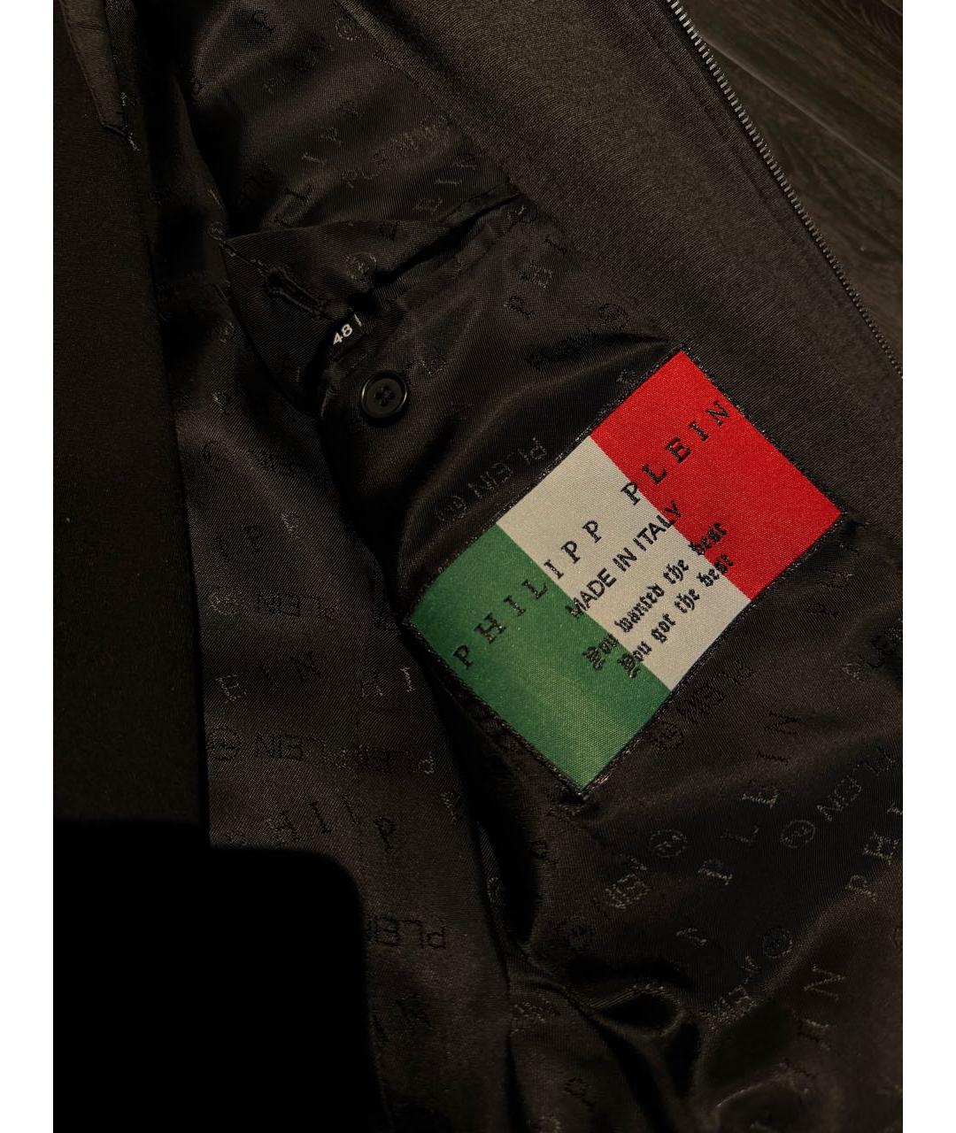 PHILIPP PLEIN Черный вискозный пиджак, фото 5